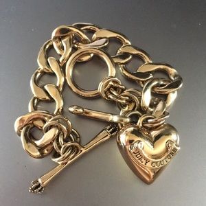 Juicy gold chain charm bracelet